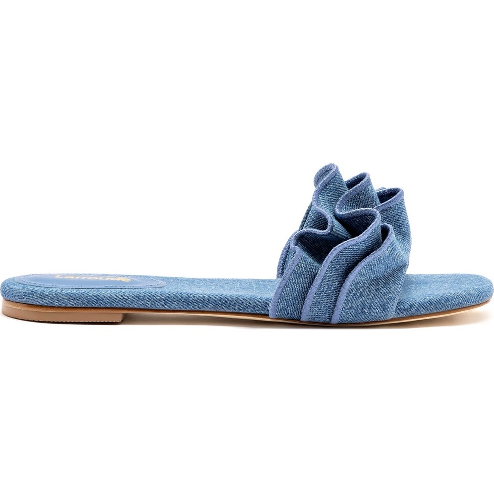 LARROUDÉ Ivy Ruffle Slide Sandals - Picture 4 of 9